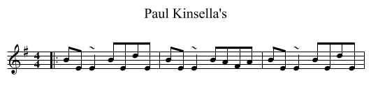 Paul Kinsella's - staff notation