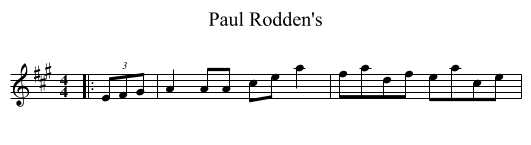 Paul Rodden's - staff notation