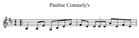 Pauline Conneely's - staff notation