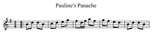 Pauline's Panache - staff notation