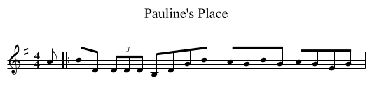 Pauline's Place - staff notation