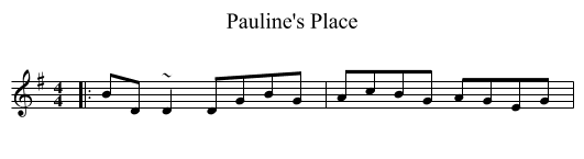 Pauline's Place - staff notation