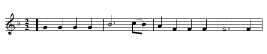 PAUL'S STEEPLE - staff notation