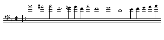 Pavan in D Minor - staff notation