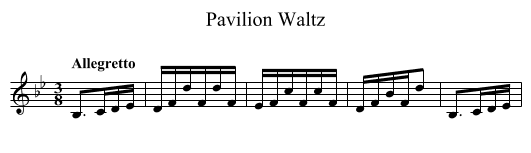 Pavilion Waltz - staff notation
