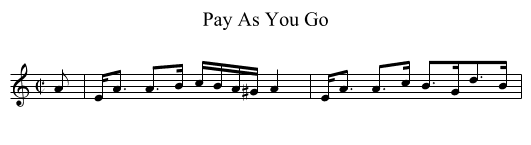 Pay As You Go - staff notation