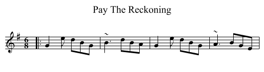 Pay The Reckoning - staff notation