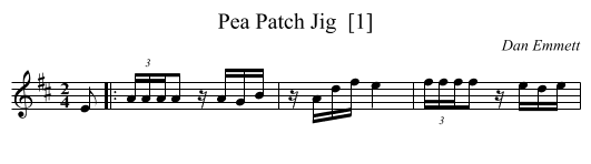 Pea Patch Jig  [1] - staff notation