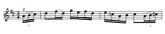 PEA STRAE - staff notation