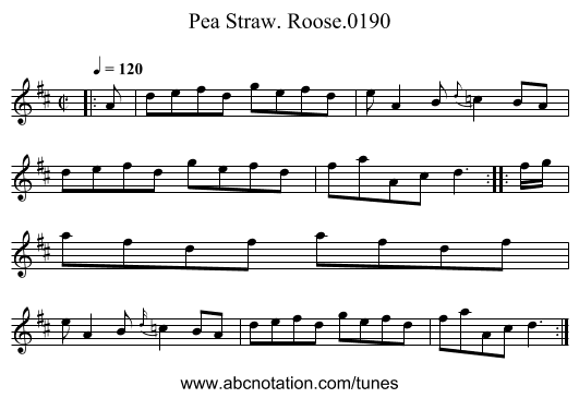 Pea Straw. Roose.0190 - staff notation