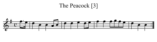 Peacock [3], The - staff notation