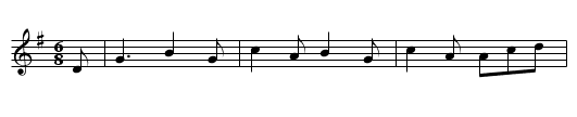 Peacock's Fancy - staff notation