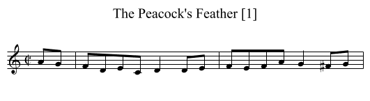 Peacock's Feather [1], The - staff notation