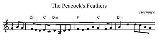 Peacock's Feathers, The - staff notation