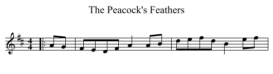 Peacock's Feathers, The  - staff notation