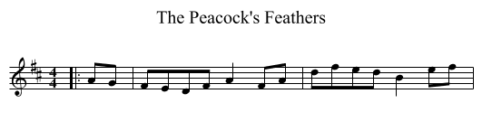 Peacock's Feathers, The  - staff notation