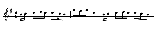 Peacock's Tune - staff notation