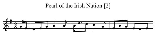 Pearl of the Irish Nation [2] - staff notation