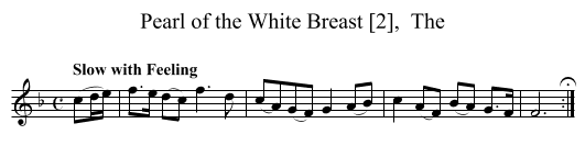 Pearl of the White Breast [2],  The - staff notation