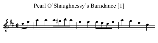 Pearl O’Shaughnessy’s Barndance [1] - staff notation