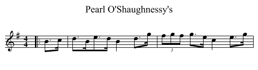 Pearl O'Shaughnessy's - staff notation