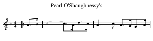 Pearl O'Shaughnessy's - staff notation