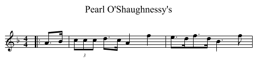 Pearl O'Shaughnessy's - staff notation