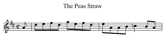 Peas Straw, The - staff notation