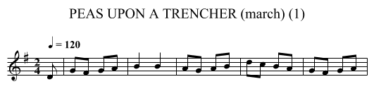 PEAS UPON A TRENCHER (march) (1) - staff notation