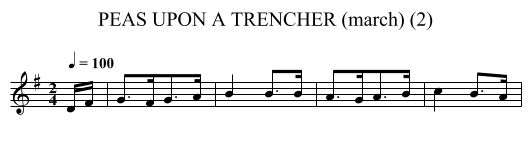 PEAS UPON A TRENCHER (march) (2) - staff notation