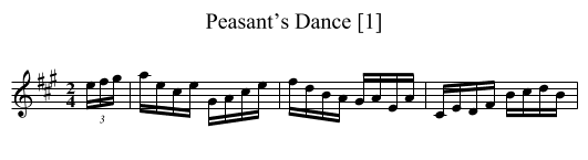 Peasant’s Dance [1] - staff notation