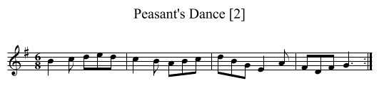 Peasant's Dance [2] - staff notation