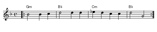Pease Bransle - staff notation