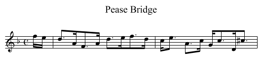 Pease Bridge - staff notation