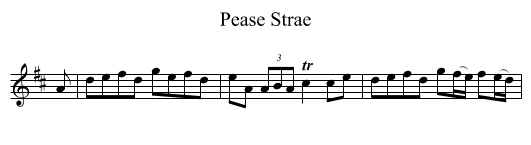 Pease Strae - staff notation