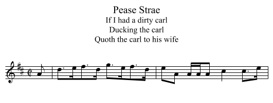 Pease Strae - staff notation