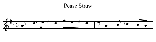 Pease Straw - staff notation