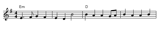 Peat Fire Flame - staff notation