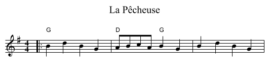 Pêcheuse, La - staff notation