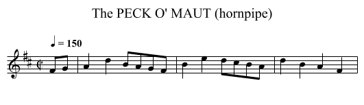 PECK O' MAUT (hornpipe), The - staff notation