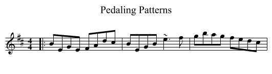 Pedaling Patterns - staff notation