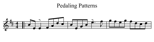 Pedaling Patterns - staff notation