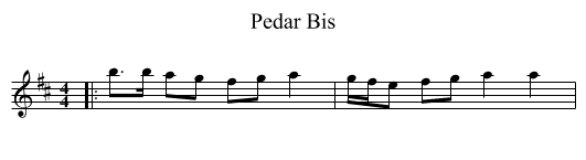 Pedar Bis - staff notation