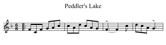 Peddler's Lake - staff notation
