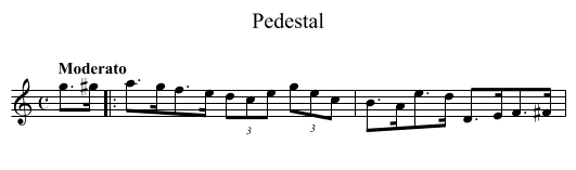Pedestal - staff notation