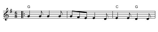 'Pedro Larsen' trekant - staff notation