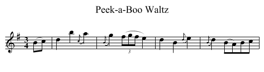 Peek-a-Boo Waltz - staff notation