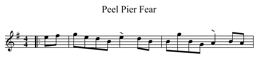 Peel Pier Fear - staff notation