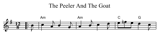 Peeler And The Goat, The  - staff notation