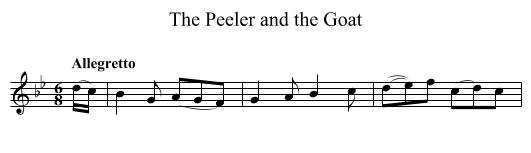 Peeler and the Goat, The - staff notation